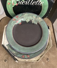 Coffret 6 petites assiettes canapés Cocktail Dessert GIEN cueillette groseilles