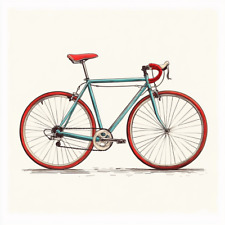 Autocollant mural autocollant vélo de route vélo autocollant mural 18 x 18 cm...