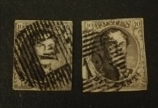 2 Vieux timbres belge 1849
