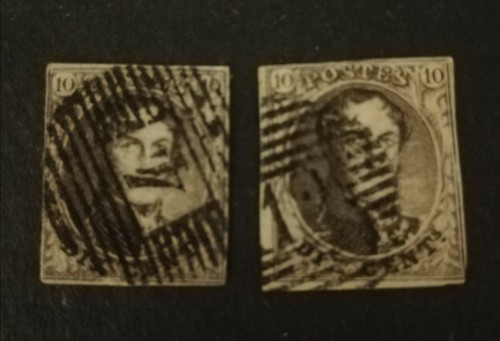 Vieux timbres belge 1849 - 2,