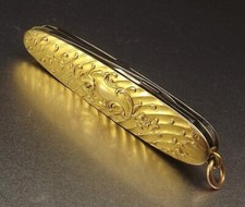 4 COUTEAUX OR massif (