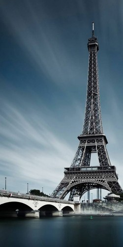 Plaque metal tour eiffel - plaque, en