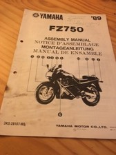 Yamaha FZ750 89 FZ 750 instruction preparation setup manuel montage set-up