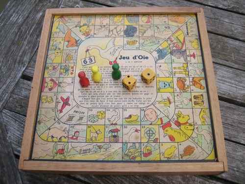 Ancien coffret jeu - l'oie, &