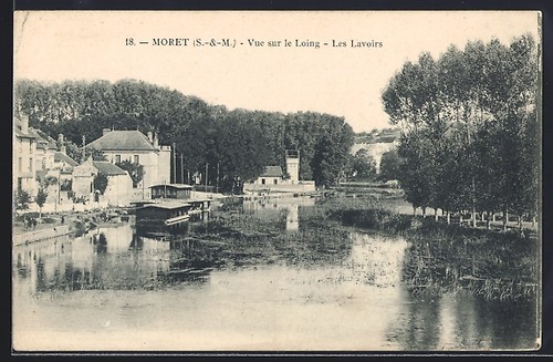 Cpa moret vue - moret, /s.-&-m.,