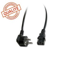 Cable d'alimentation secteur coudé pour ordinateur/PC/imprimante long.3,5 mètres