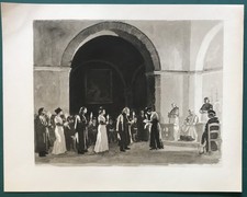 Illustration  : "Messe de Noël aux Baux" (vers 1940) PROVENCE