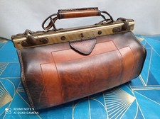 Valise de Gladstone, sacoche type médecin fermoirs en laiton Sac à main