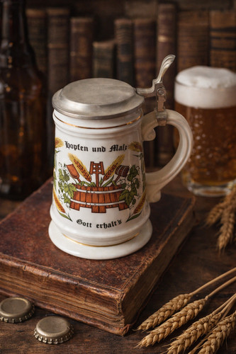 Chope bière ancienne en - de,