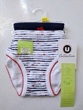 LOT DE 2 CULOTTES FILLE AGE 2-3 ANS MARQUE U COLLECTION EN COTON BIOLOGIQUE
