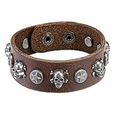 Bracelet homme en cuir marron