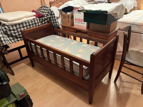 Lit bateau bois ancien - , enfant