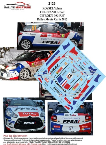 Decals ref 2126 citroen - 1/32,
