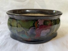 Ancien Gouda Holland Art Déco Céramique Jardinier Signé Ca 1930