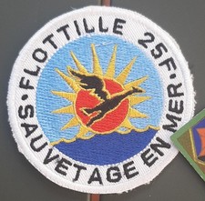 Patch Aéronavale Flottille 25 F Vintage SAUVETAGE EN MER 7cm ORIGINAL Marine