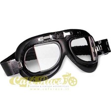 Lunettes Aviateur à Partir De Moto Rétro vintage pour Casque Jet Noirs Avec Lens