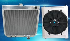3 ROW Alu Radiator+Shroud+fan For 1963-1969 Ford Fairlane 1967-1969 Ford Mustang