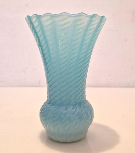 France vase opaline bleu - -,