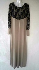 Abaya Robe Maxi Jilbab Jellabiya Jellaba Khimar Dschellaba de Soirée Gr. M - L