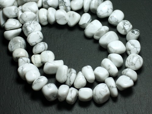 10pc perles pierre howlite - 10pc,