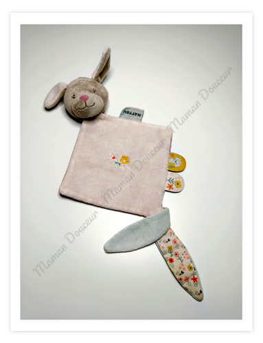 Doudou plat iris lali chien - iris,