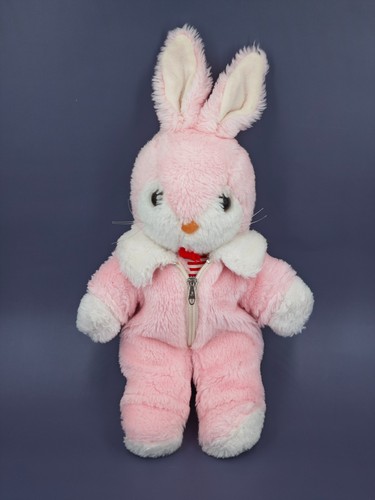 Peluche doudou lapin rose - peluche,