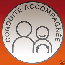 RETROREFLECHISSANT Adhésif 15cm rond CONDUITE ACCOMPAGNEE