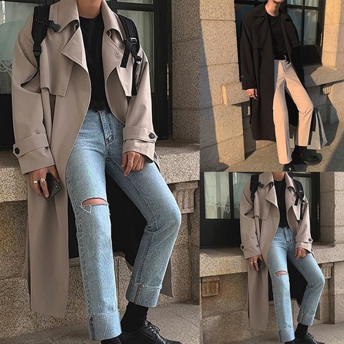 Manteau trench long homme