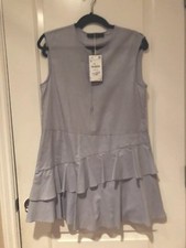 Zara Dress Pastel Blue Frill