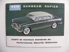 Petite brochure new SUNBEAM RAPIER performances / sécurité