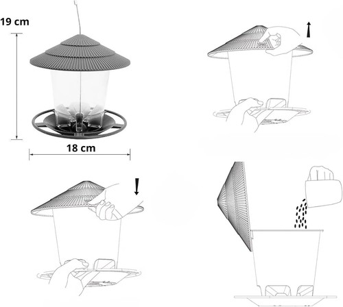 Mangeoire oiseaux suspensible - mangeoire,