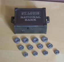 PLAYMOBIL (B4235) WESTERN - Coffre National Bank St Louis et 12 Pièces en Argent