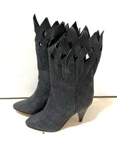 Bottes En Cuir Flamme Bleu, Taille 39,5, Italie