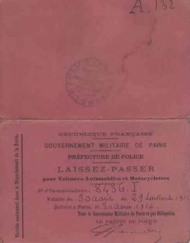 Laissez passer 1914 louis - laissez-passer,