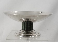 Puiforcat petite coupe Art déco, métal argenté, laque, 6 x 13 cm, excellent état