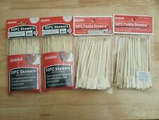 200 pcs Bamboo Skewers STICKS BBQ Kebab Camping Grill Heavy Duty