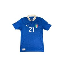 Maillot football vintage domicile Italie #21 Pirlo saison 2012-2013