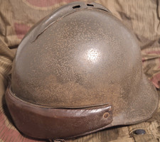 France France char casque acier M45 abat-jour cuir tampon doublure sangle