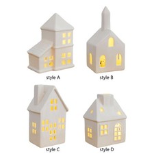 Illuminez le village de Noël Décorations de Noël Maisons en céramique