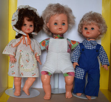 BELLA - 3 poupées : KIRI - PAULO - NOSTALGIE - Corps souple - Bon état -