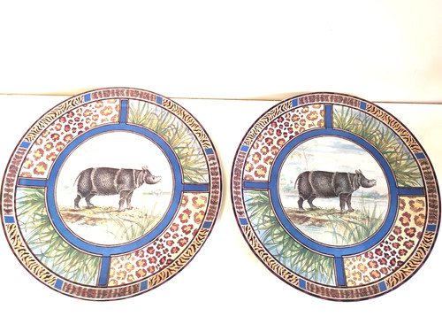 Lot assiettes gien savane - de,