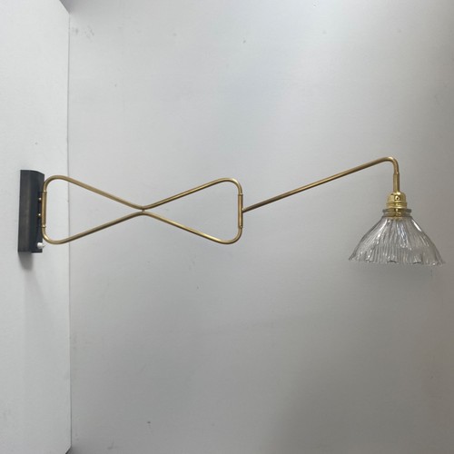 Ancienne lampe potence laiton - ancienne,