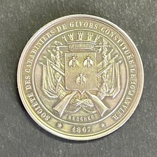 Médaille en argent, Société des carabiniers de Givors (1870-1871)