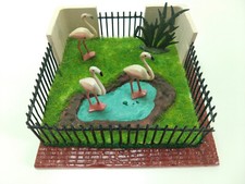 Diorama zoo - Flamants roses