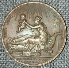 Médaille Bronze Naissance Du Duc De Bordeaux Comte De Chambord. 1820 