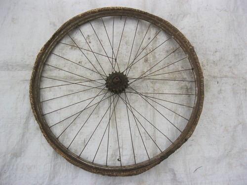 Roue arrière vélo ancien - arrière, de