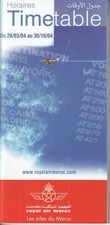 RAM Royal Air Maroc timetable