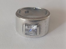 Bague Argent Massif & Pierre à Identifier Taille 50 - 7,6 g Bijoux