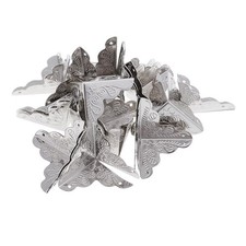 Lot de 20 équerres d'angle pour meubles anciens, pieds décoratifs en bois