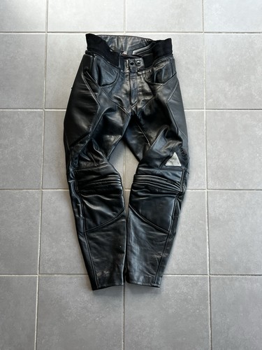 Pantalon moto cuir noir - pantalon, taille